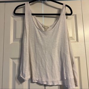 H&M basics white cropped tank top